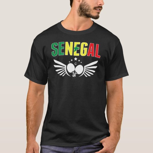 Senegal Table Tennis   Support Senegalese Ping Pon T-Shirt (Vorderseite)