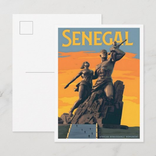 Senegal Vintage Reise  Postkarte (Vorne/Hinten)
