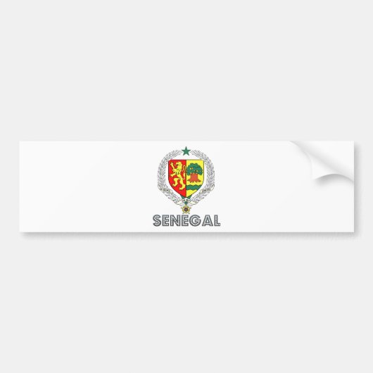 Senegal-Wappen Autoaufkleber (Vorne)