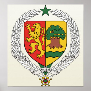Senegal-Wappen Detail Poster
