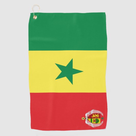 Senegal-Wappen Golfhandtuch (Vorderseite)