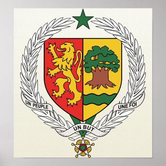 Senegal-Wappen im Detail Poster (Vorne)