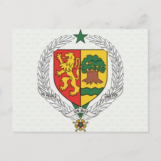 Senegal-Wappen im Detail Postkarte (Vorderseite)