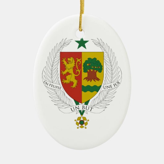 Senegal-Wappen Keramikornament (Vorne)