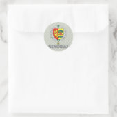 Senegal-Wappen Runder Aufkleber (Tasche)