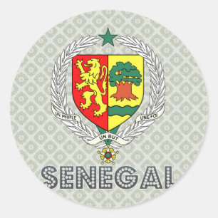 Senegal-Wappen Runder Aufkleber