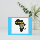 SENEGALER/SENEGALESISCHER FLAGGENFLAGGE T - SHIRT POSTKARTE (Stehend Vorderseite)