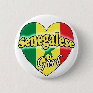 Senegalese Girl Button