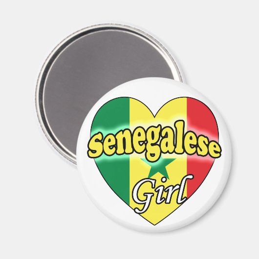 Senegalese Girl Magnet (Vorderseite/Rückseite)