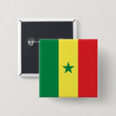 senegalesische Flagge Button (Vorne & Hinten)