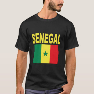 Senegalesische Flagge Cool Drapeau Senegalesische  T-Shirt