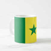 senegalesische Flagge Kaffeetasse (Vorderseite Links)