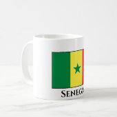 senegalesische Flagge Kaffeetasse (Vorderseite Links)