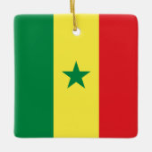 senegalesische Flagge Keramikornament (Vorderseite)