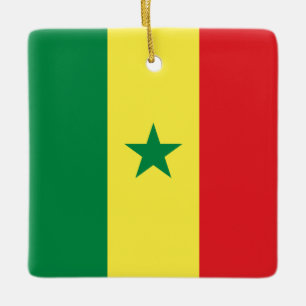 senegalesische Flagge Keramikornament
