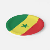 senegalesische Flagge Pappteller (Schrägansicht)