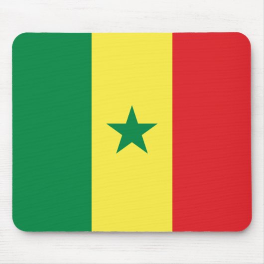senegalesische Flagge (Senegal) Mousepad (Vorne)