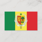 senegalesische Flagge und Wappen, Flagge Senegals Visitenkarte (Vorderseite)