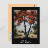 Senegalesische Kunst-Postkarte Postkarte (Vorne/Hinten)