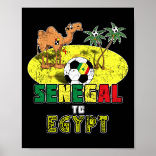Senegalische Nationalfußballmannschaft nach Ägypte Poster