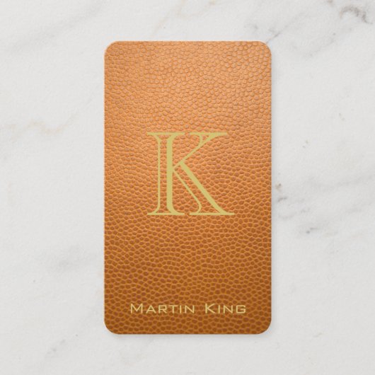 Senf-Brown scheinbare lederne iPhone Art Visitenkarte (Vorderseite)