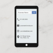 Senf-Brown scheinbare lederne iPhone Art Visitenkarte (Rückseite)