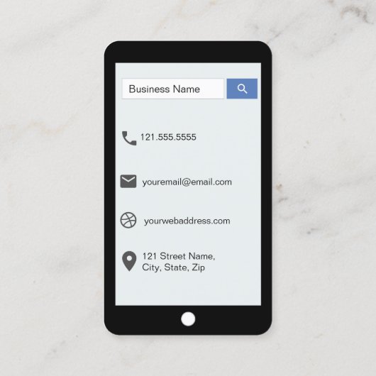 Senf-Brown scheinbare lederne iPhone Art Visitenkarte (Rückseite)