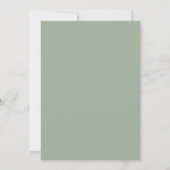 Senf-Celadon-Mohn-Hochzeit Einladung (Rückseite)