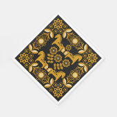 Senf-Dala-Schwedisches-Pferd-Druck Serviette (Ecke)