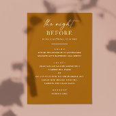 Senf Fall Probe Abendessen. Nacht vor der Moderne Menükarte