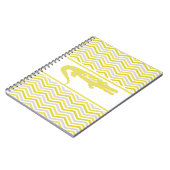 Senf Gator auf Zickzack Personalisiertem Notebook Notizblock (Linke Seite)