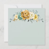 Senf Gelb Blumenkäse Grüner Brunch und Bubbly Einladung (Rückseite)