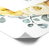 Senf Gelbe Blumenkäse Grüne Karten und Geschenke Poster (Ecke)