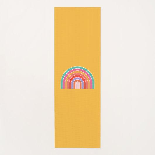 Senf Gelber Regenbogen Yogamatte (Vorderseite)