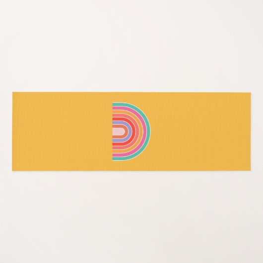 Senf Gelber Regenbogen Yogamatte (Vorderseite (Horizontal))