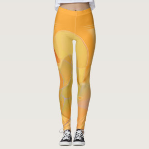 Senf-gelber Wirbel Leggings