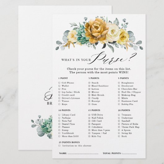 Senf Gelbes Brautparty (Vorne/Hinten)