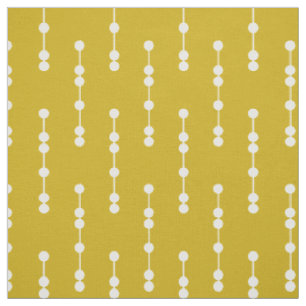 Senf-gelbes geometrisches Punkt-Muster Stoff