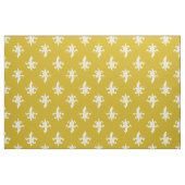 Senf-gelbes Lilien-Muster Stoff (Fat Quarter (45,7 x 55,9 cm))