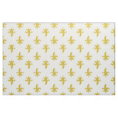 Senf-gelbes Lilien-Muster Stoff (Fat Quarter (45,7 x 55,9 cm))