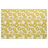 Senf-gelbes Mohnblumen-Muster Stoff (Fat Quarter (45,7 x 55,9 cm))