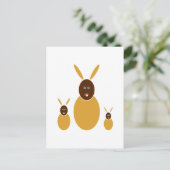 Senf-Häschen Postkarte (Stehend Vorderseite)