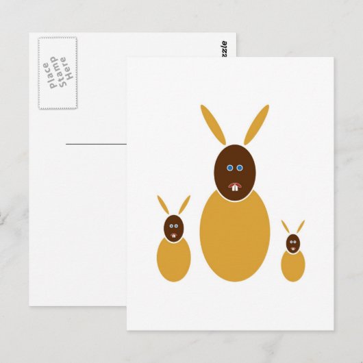 Senf-Häschen Postkarte (Vorne/Hinten)