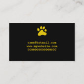 Senf-Hundetatze Visitenkarte (Rückseite)