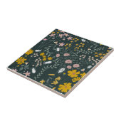 Senf Käfer und Bienen Bohemische Blume Fliese (Seite)