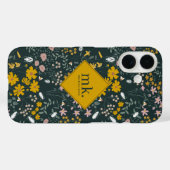 Senf Käfer und Bienen Bohemische Wildblumen Case-Mate iPhone Hülle (Rückseite (Horizontal))