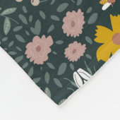 Senf Käfer und Bienen Bohemische Wildblumen Fleecedecke (Ecke)