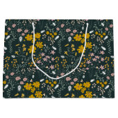 Senf Käfer und Bienen Bohemische Wildblumen Große Geschenktüte (Vorderseite)