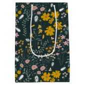 Senf Käfer und Bienen Bohemische Wildblumen Mittlere Geschenktüte (Rückseite)