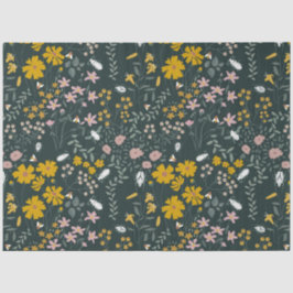 Senf Käfer und Bienen Bohemische Wildblumen Seidenpapier